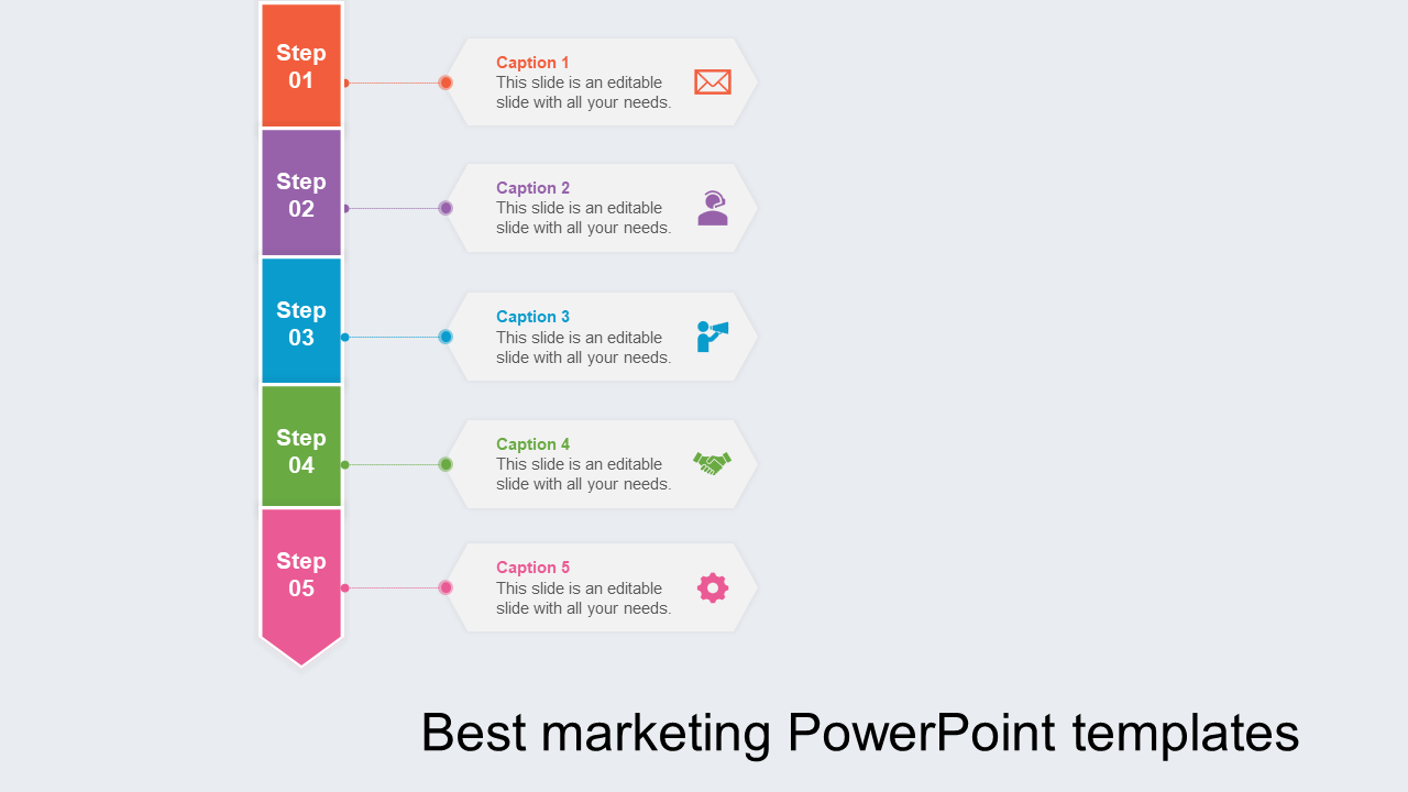 Free - Best Marketing PowerPoint Templates |Pack Of 5 Slides
